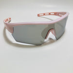 mens and womens mirrored pink and silver running sunglasses