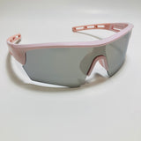 mens and womens mirrored pink and silver running sunglasses