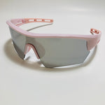 mens and womens mirrored pink and silver running sunglasses