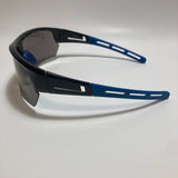 mens and womens mirrored black and blue running sunglasses