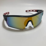 mens and womens mirrored orange and black running sunglasses