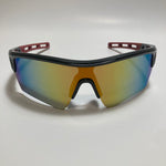 mens and womens mirrored orange and black running sunglasses