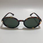 brown and green round womens sunglasses