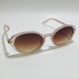 pink and brown round womens sunglasses