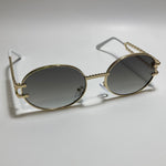 gold white and green mens and womens round sunglasses