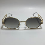 gold white and green mens and womens round sunglasses