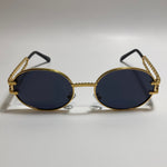 gold and black mens and womens round sunglasses