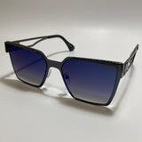 womens black and blue square sunglasses