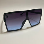 Womens oversized blue shield sunglasses