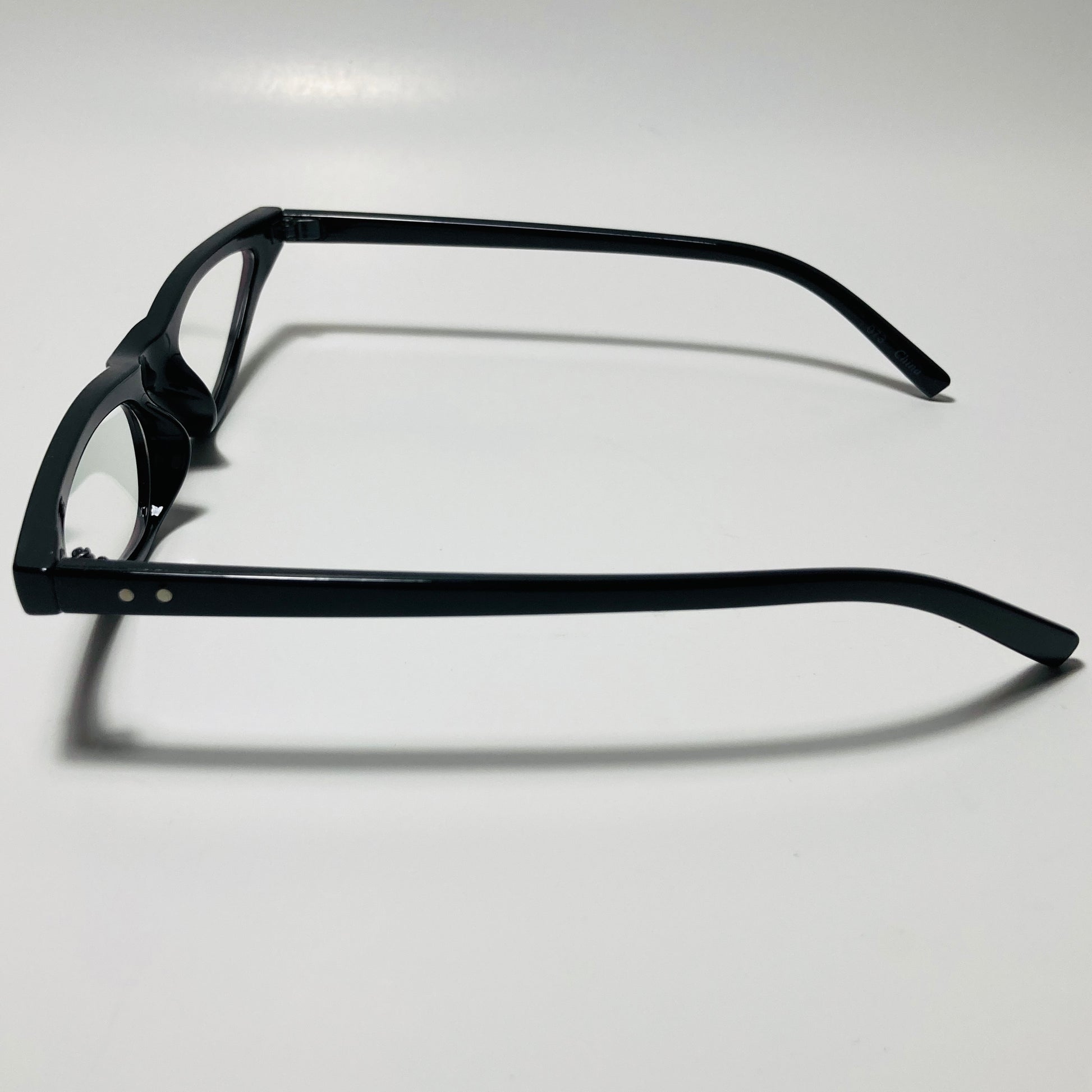 womens black and clear skinny cat eye sunglasses