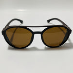mens and womens brown round steampunk sunglasses with side shields
