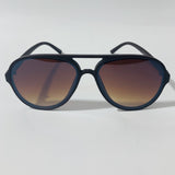 mens and womens black aviator sunglasses with brown lenses 