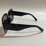 black oversize square womens sunglasses with black lenses 
