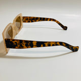 womens tan and brown square sunglasses