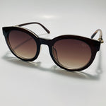 womens brown round sunglasses with brown lenses