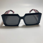 black and pink square womens sunglasses