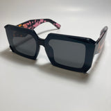 black and pink square womens sunglasses