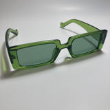 mens and womens green square y2k sunglasses 