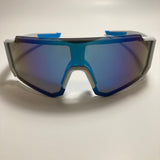 mens white and blue mirrored cycling glasses 
