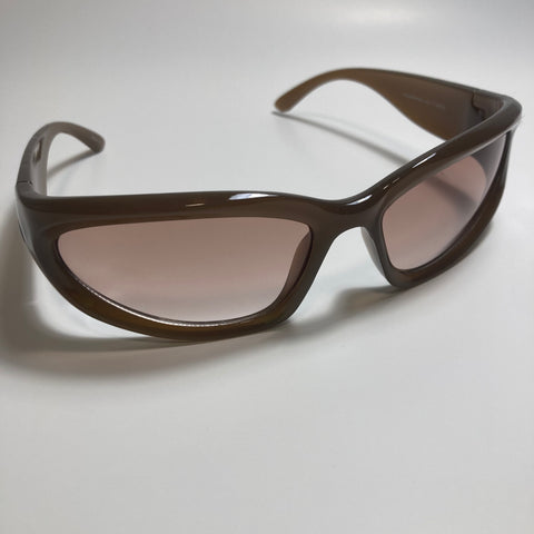 Snowbee Classic Wrap-Around Open Frame Sunglasses - Brown / Amber