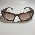 mens and womens brown wrap around sunglasses