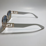 mens and womens blue yellow white and gold square sunglasses 
