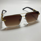 womens brown and gold aviator sunglasses