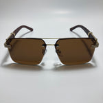 womens brown and gold aviator sunglasses