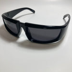 mens and womens black wrap around sunglasses