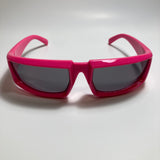 mens and womens pink and black wrap around sunglasses