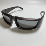 mens and womens brown wrap around sunglasses