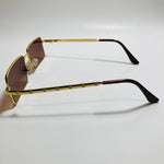 Mens and womens gold sunglasses with brown lenses