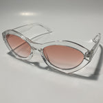 womens clear and pink cat eye sunglasses