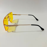 gold and yellow mens and womens square aviator sunglasses
