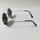 silver mens and womens round sunglasses with mirror lenses
