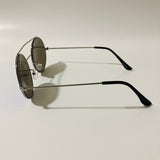 silver and blue mens and womens round sunglasses with mirror lenses