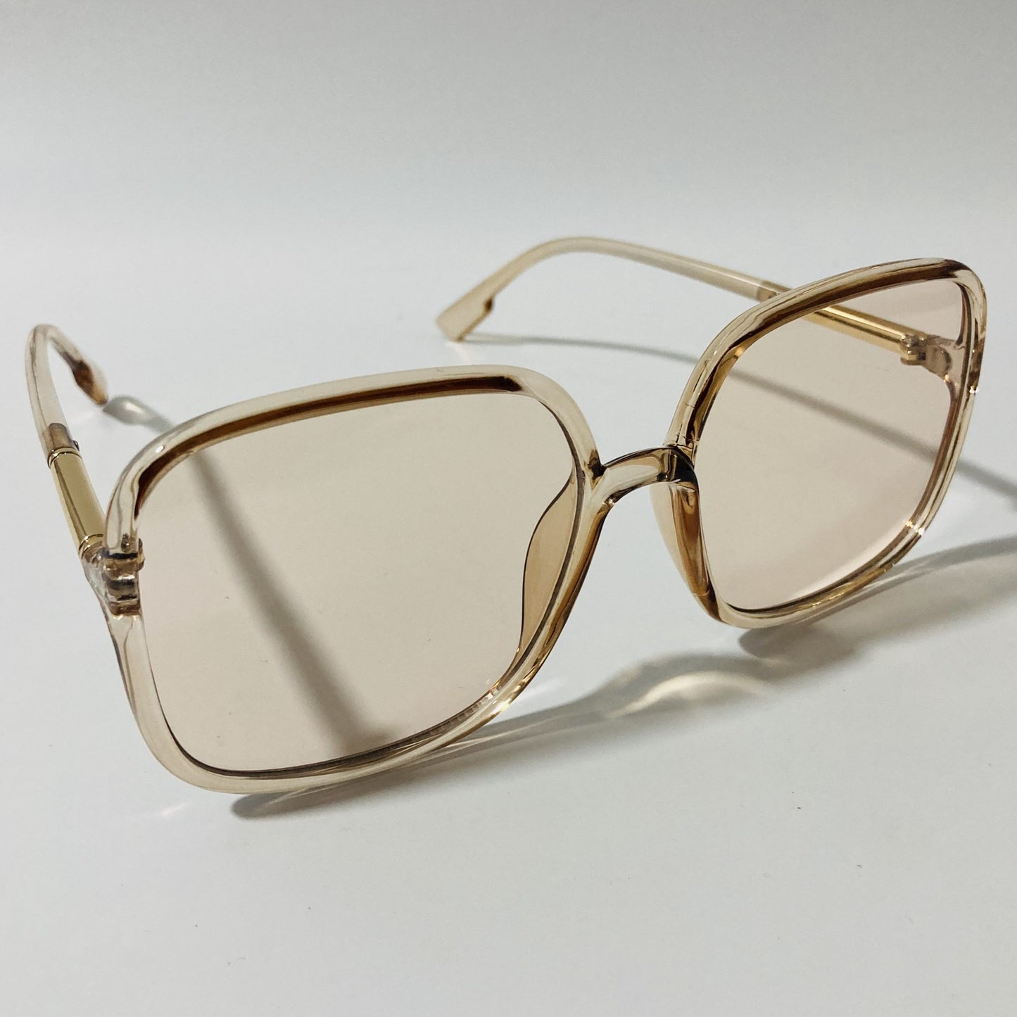 womens tan square oversize sunglasses
