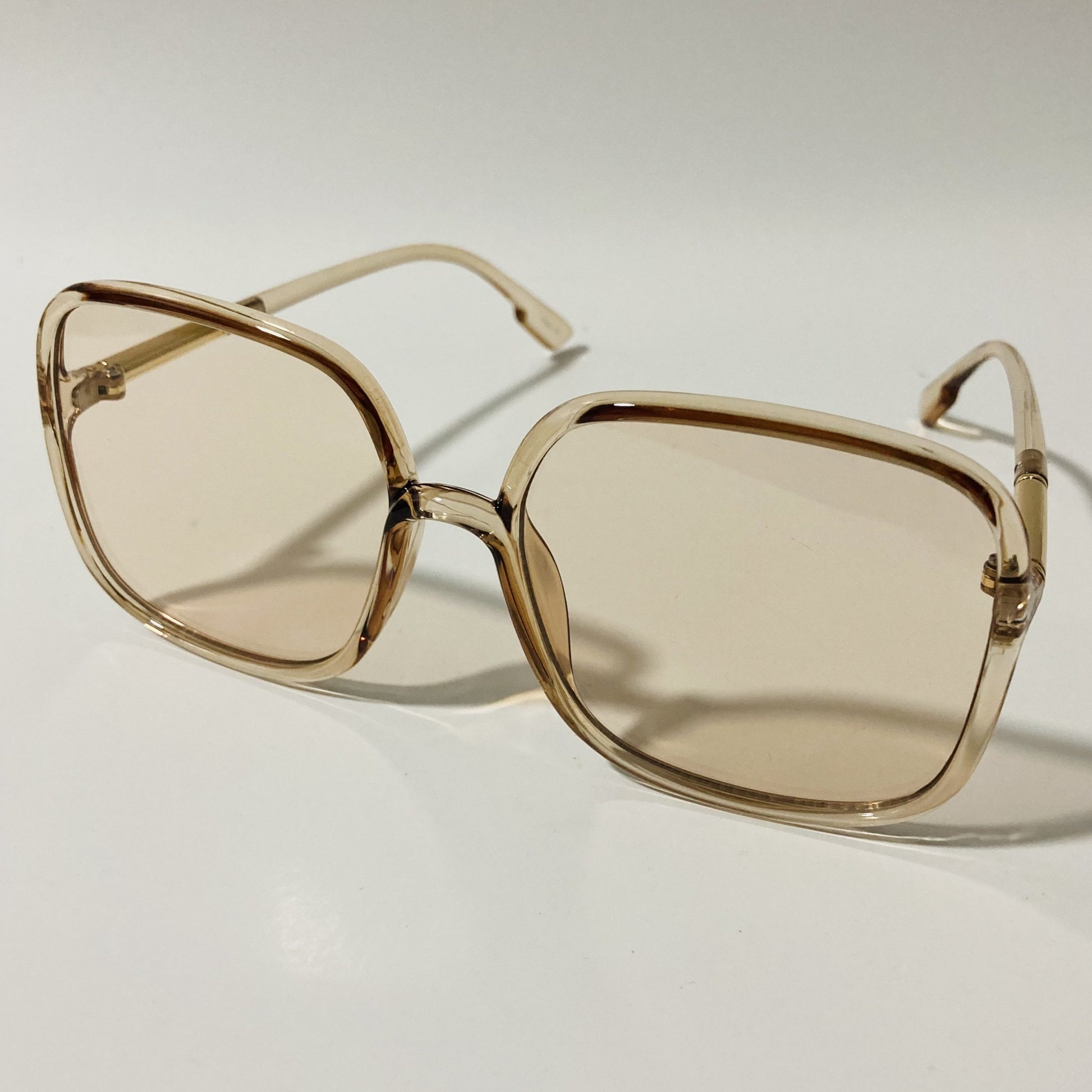 womens tan square oversize sunglasses