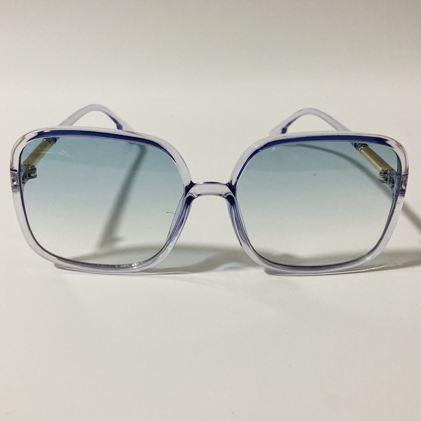 womens blue square oversize sunglasses