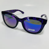 womens purple mirrored square sunglasses