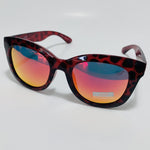 womens red mirrored square sunglasses