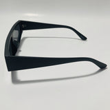 mens and womens black futuristic sunglasses with black lenses