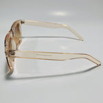 brown womens heart shape sunglasses with clear frame