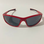 mens and womens red and black wrap around sunglasses