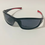 mens and womens black wrap around sunglasses