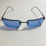 Unisex Silver sunglasses with blue lenses 