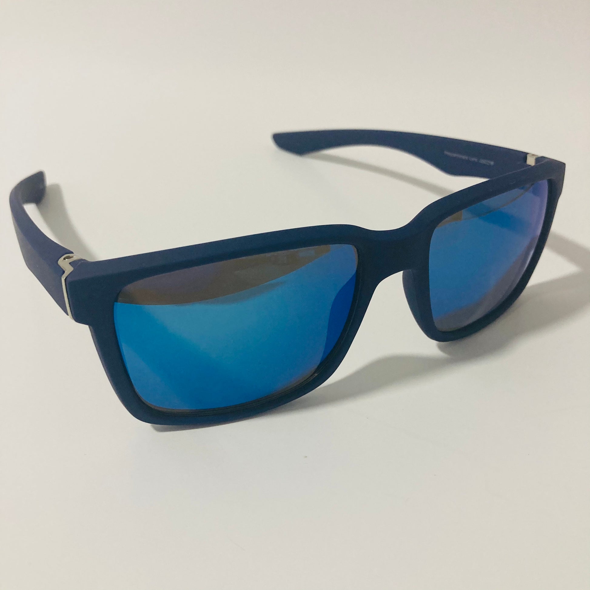 mens blue mirrored square sunglasses