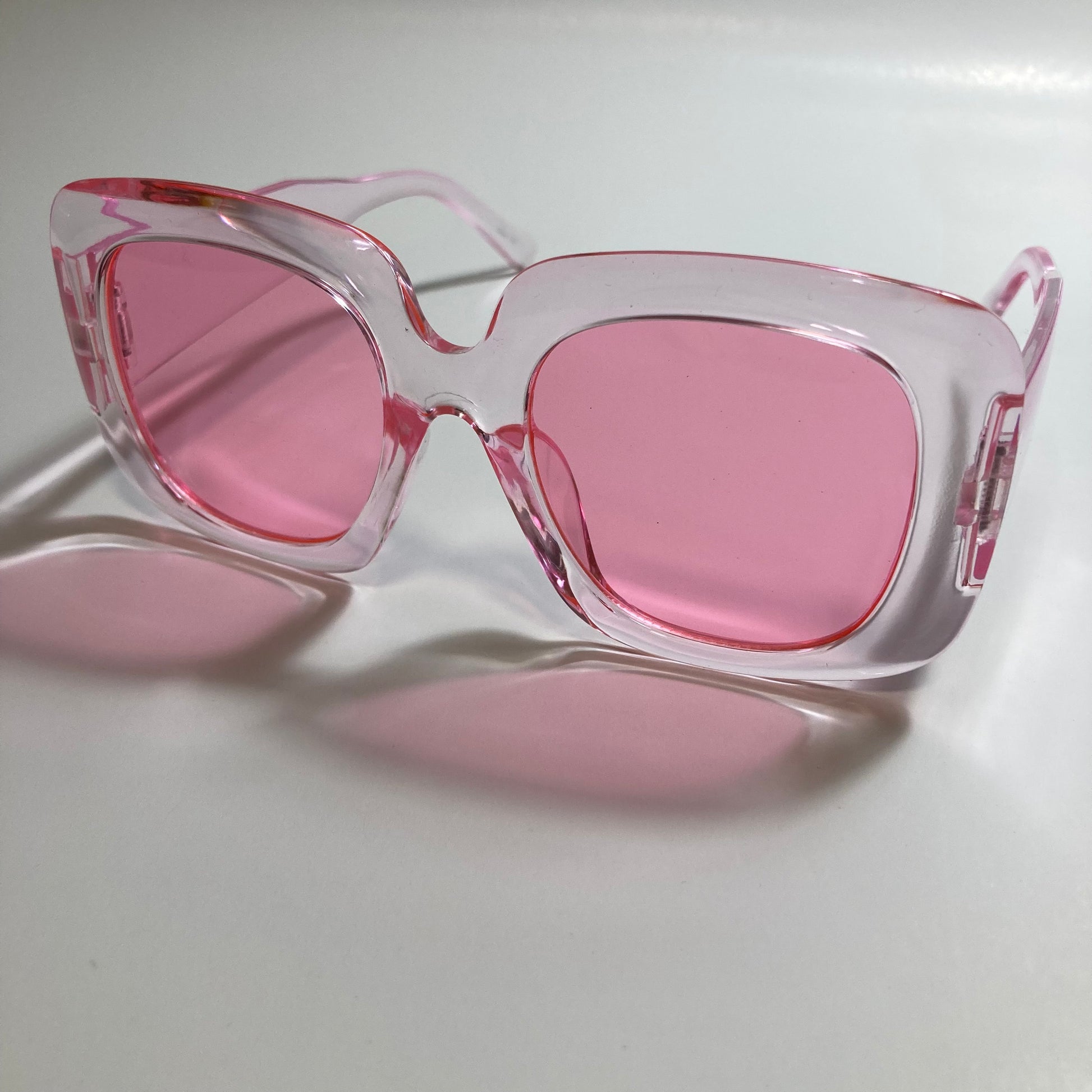 womens pink oversize square sunglasses