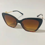 womens brown cat eye sunglasses with brown lenses