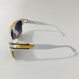 white and gold gazelle sunglasses